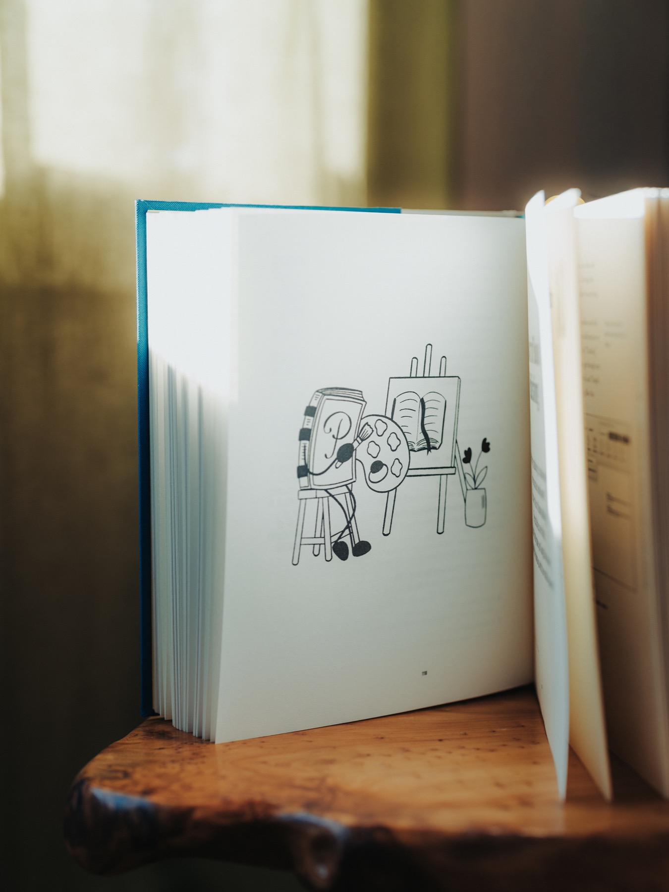 Pressed standing open to a full-page illustration
