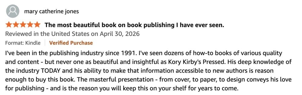 Amazon review of Pressed by Mary Catherine Jones